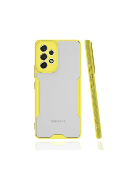 Coverzone Galaxy A53 5g Renkli Kenar Perfe Tpu Silikon Sarı ürün görseli 1