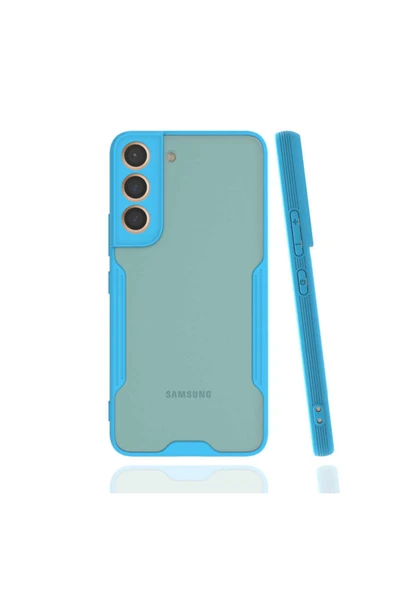 Coverzone Galaxy S22 Plus Renkli Kenar Perfe Tpu Silikon Mavi ürün görseli 1