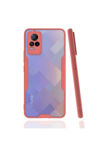 Coverzone Vivo V21e Kılıf Için Uyumlu Kılıf Renkli Kenar Perfe Tpu Silikon Kılıf Pembe ürün görseli 1