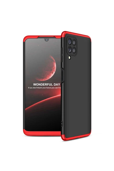 Coverzone Galaxy A22 4g Ile Uyumlu Kılıf Soft Hard Koruma Ays Siyah-kırmızı ürün görseli 1