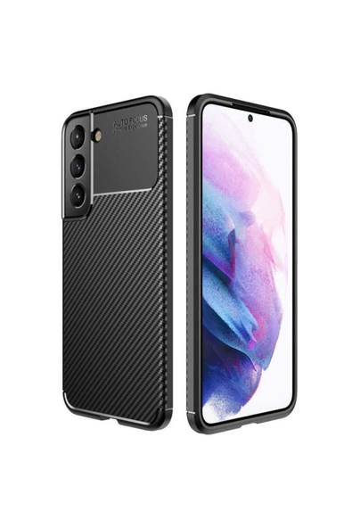 Coverzone Galaxy S22 Plus Kılıf Karbon Delüx Tpu Silikon Siyah ürün görseli 1