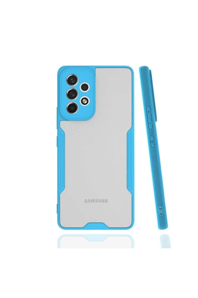 Coverzone Galaxy A53 5g Renkli Kenar Perfe Tpu Silikon Mavi ürün görseli 1