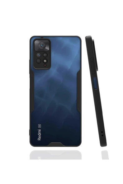 Coverzone Xiaomi Redmi Note 11 Ile Uyumlu Kılıf Renkli Kenar Perfe Tpu Silikon Siyah ürün görseli 1