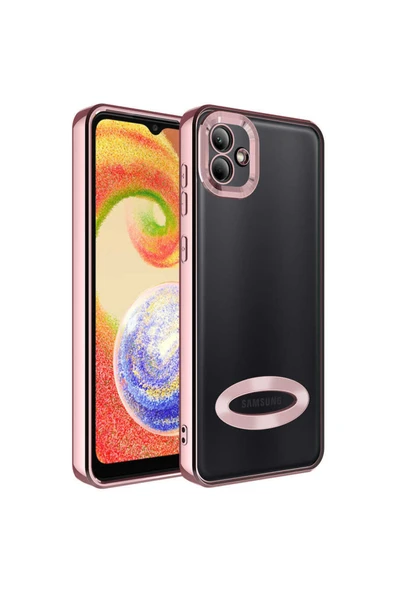 Coverzone Galaxy A03 Ile Uyumlu Kılıf Kamera Korumalı Logo Gösteren Colored Z-omega Rosegold ürün görseli 1