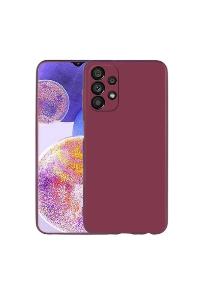 Coverzone Galaxy A23 Ile Uyumlu Kılıf Premier Silikon Kapak Mürdüm ürün görseli 1