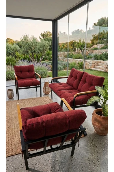 Madame Home Bordo Oturma Gurubu 2-1-1 Bordo ürün görseli 1