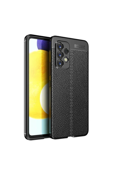 Coverzone Galaxy A53 Kılıf Niss Silikon Deri Görünümlü Siyah ürün görseli 1