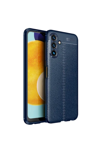 Coverzone Galaxy A04s Ile Uyumlu Kılıf Niss Silikon Deri Görünümlü Lacivert ürün görseli 1