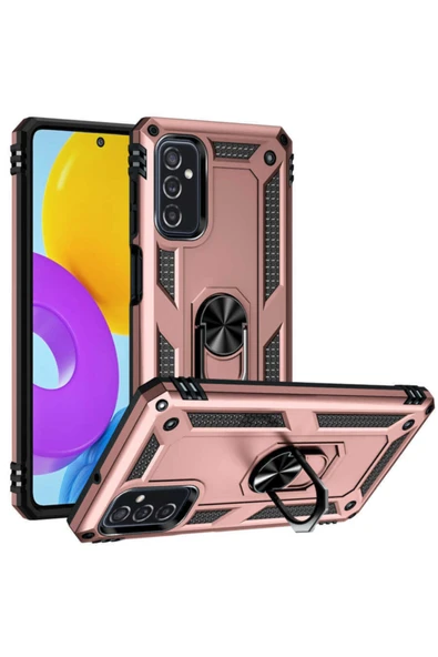 Coverzone Galaxy M52 Kılıf Shockproof Yüzük Tutuculu Vega Rosegold ürün görseli 1
