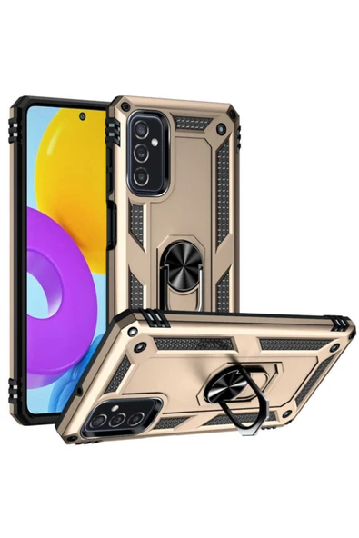 Coverzone Galaxy M52 Kılıf Shockproof Yüzük Tutuculu Vega Gold ürün görseli 1