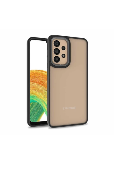 Coverzone Galaxy A33 5g Ile Uyumlu Kılıf Kontrast Renk Tasarımlı Cynosure Kapak Siyah ürün görseli 1