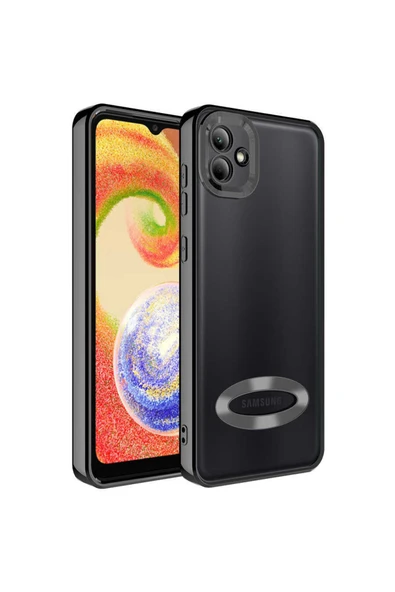 Coverzone Galaxy A03 Ile Uyumlu Kılıf Kamera Korumalı Logo Gösteren Colored Z-omega Siyah ürün görseli 1