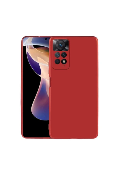 Coverzone Xiaomi Redmi Note 11 Pro 5g Ile Uyumlu Kılıf Premier Silikon Kapak Kırmızı ürün görseli 1