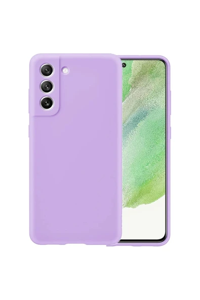 Coverzone Galaxy S21 Fe Uyumlu Silky Kılıf Kamera Korumalı Silikon Kılıf Lila ürün görseli 1