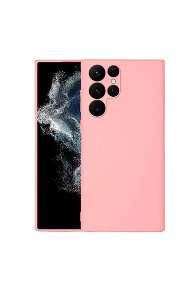 Coverzone Galaxy S22 Ultra Ile Uyumlu Kılıf Mara Silky Termoplastik Kılıf Pembe Açık ürün görseli 1