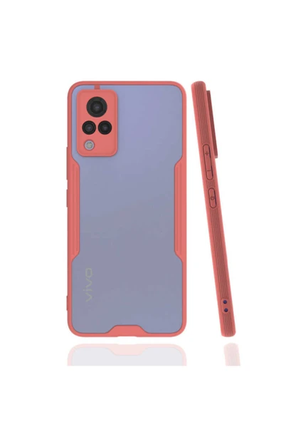 Coverzone Vivo V21 Kılıf Için Uyumlu Kılıf Renkli Kenar Perfe Tpu Silikon Kılıf Pembe ürün görseli 1