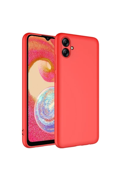 Coverzone Galaxy A04e Ile Uyumlu Kılıf Kadife Iç Yüzey Silikon Z-mara Lansman Vieri Kılıf Kırmızı ürün görseli 1