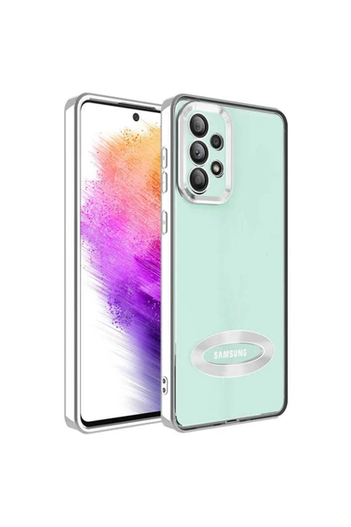 Coverzone Galaxy A53 5g Ile Uyumlu Kılıf Kamera Korumalı Logo Gösteren Colored Z-omega Gümüş ürün görseli 1
