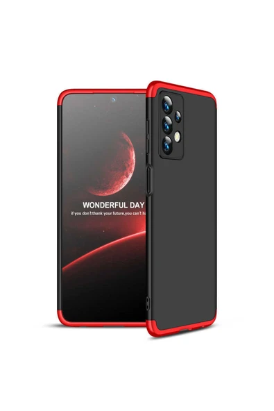 Coverzone Galaxy A13 4g Ile Uyumlu Kılıf Soft Hard Koruma Ays Siyah-kırmızı ürün görseli 1