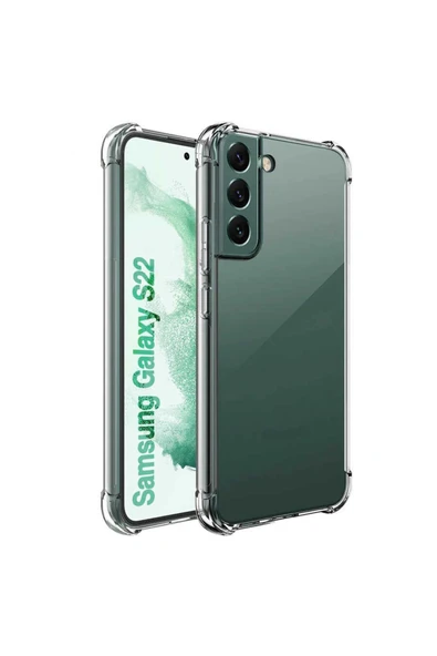 Coverzone Galaxy S22 Ile Uyumlu Kılıf Kamera Korumalı Clear Anti-shock Sert Arka Kapak Şeffaf ürün görseli 1