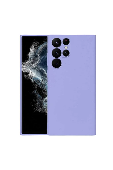 Coverzone Galaxy S22 Ultra Ile Uyumlu Kılıf Mara Silky Termoplastik Kılıf Lila ürün görseli 1