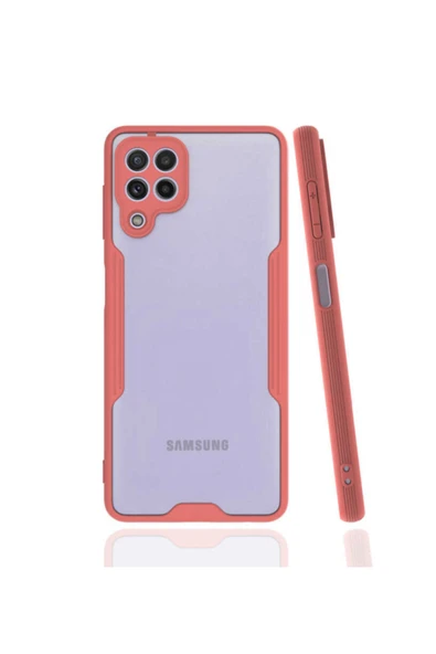Coverzone Galaxy M22 Kılıf Renkli Kenar Perfe Tpu Silikon Pembe ürün görseli 1