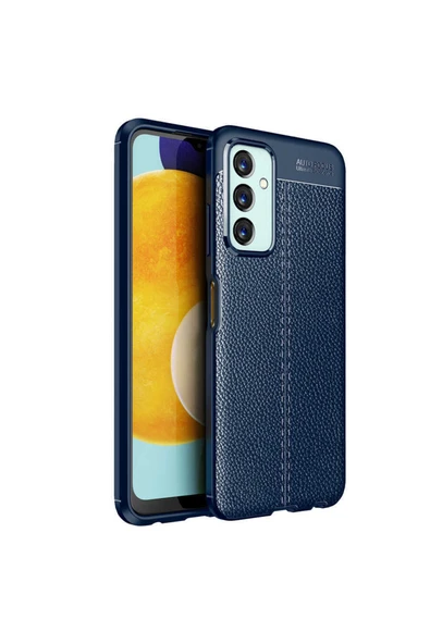 Coverzone Galaxy M23 Ile Uyumlu Kılıf Niss Silikon Deri Görünümlü Lacivert ürün görseli 1