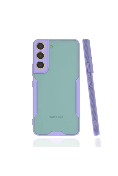 Coverzone Galaxy S22 Renkli Kenar Perfe Tpu Silikon Mor ürün görseli 1