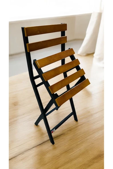 Sofmina Balkon Bahçe Mutfak Bistro Set Katlanır Masa-sandalye 1 adet Sarı - Resim 2