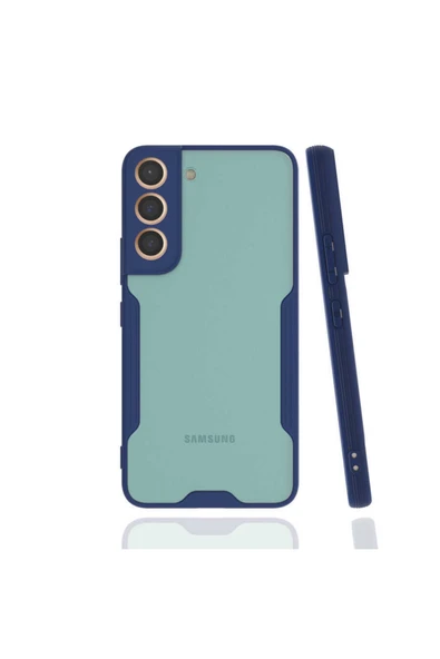 Coverzone Galaxy S22 Renkli Kenar Perfe Tpu Silikon Lacivert ürün görseli 1