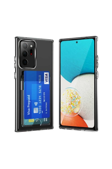 Coverzone Galaxy Note 20 Ultra Ile Uyumlu Şeffaf Kartlık Thunder Kapak ürün görseli 1