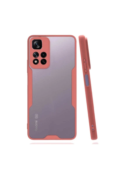 Coverzone Redmi Note 11 Pro Kılıf Renkli Kenar Perfe Tpu Silikon Kılıf Koyu Pembe ürün görseli 1