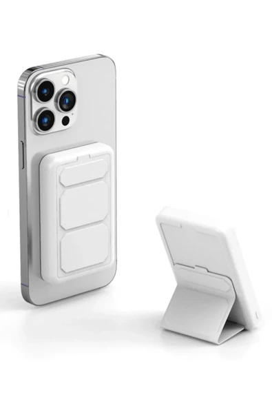 Coverzone 15W 10000 mAh Powerbank Magsafe Uyumlu Kablosuz Şarj Magnetic Güç Bankası Stand Olabilme Y133 ürün görseli 1
