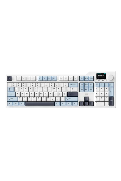 Coverzone Ajazz AK35i V3 Kablosuz Mekanik Oyuncu Klavyesi-Gasket Gövde Yapısı TFT Ekranlı Mavi/Avakado Switch ürün görseli 1