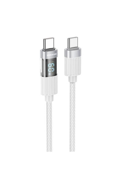 Borofone iPhone ile Uyumlu 60W Şarj ve Data Kablo Type-C to Type-C - 1.2 Metre - BU46 ürün görseli 1