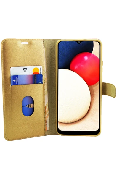 Coverzone Galaxy A31 uyumlu Standlı Para Gözlü Kapaklı Trendx Cüzdan Gold ürün görseli 1