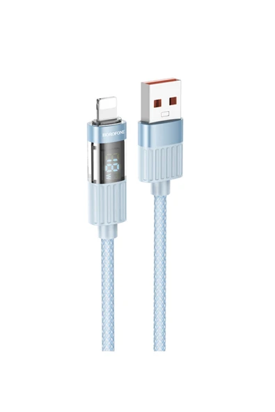 Borofone iPhone ile Uyumlu 2.4A Şarj ve Data Kablo USB to Lightning - 1.2 Metre - BU46 ürün görseli 1
