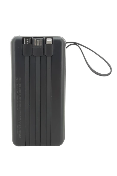 dunspin Led Ekranlı Powerbank 10000mAH Dahili Type-C Kablo Dahili Lightning Kablo iPhone Uyumlu DS-W09 ürün görseli 1