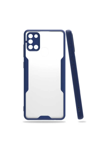 Coverzone Galaxy A31 Renkli Kenar Perfe Tpu Silikon Kılıf Lacivert ürün görseli 1