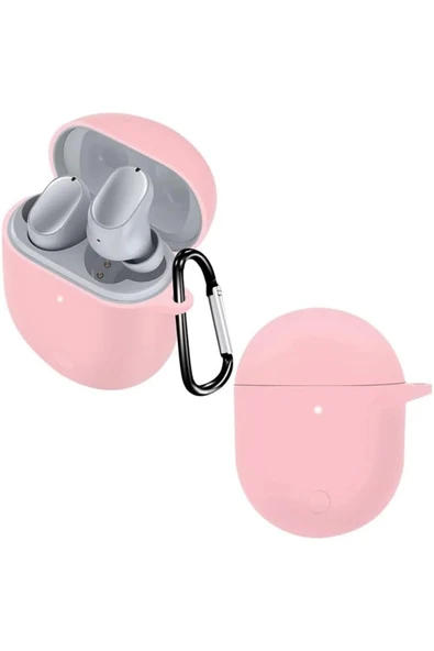 Coverzone Xiaomi Redmi Buds 3 Pro ile uyumlu Kulaklık Kılıf Silikon Koruma Toz ve Kirden Koruma Pembe ürün görseli 1