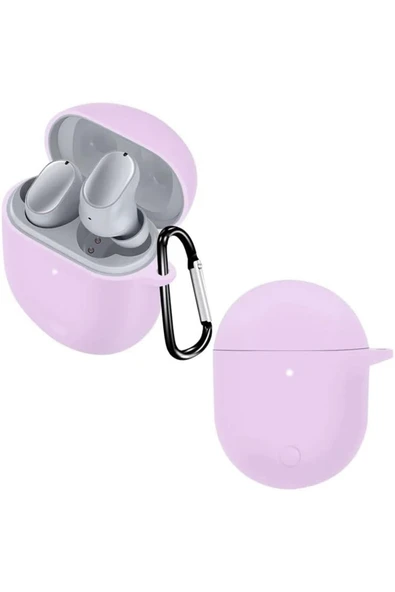 Coverzone Xiaomi Redmi Buds 3 Pro ile uyumlu Kulaklık Kılıf Silikon Koruma Toz ve Kirden Koruma Lila ürün görseli 1