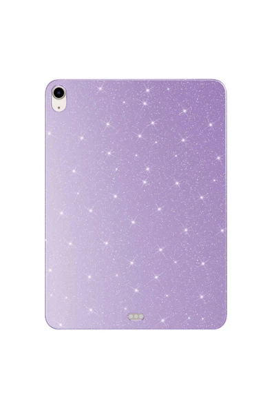 Coverzone iPad Air 11 2024 İle Uyumlu Yüksek Kalite Simli Parlak Görünümlü Tablet Koton Kılıf Shimmer Lila ürün görseli 1