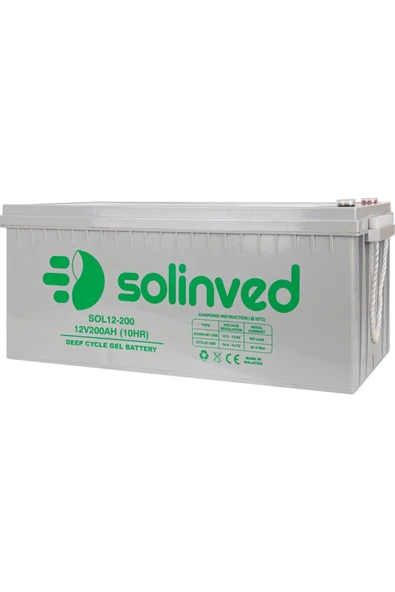 SOLİNVED 12v 200ah Jel Akü ürün görseli 1