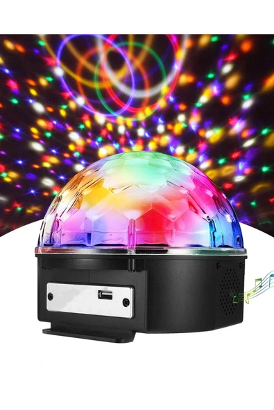 Coverzone Uzaktan Kumandalı Disko Topu Bluetooth Bağlantılı ve USB Girişli Parti ve Özel Günler için KH1090 ürün görseli 1