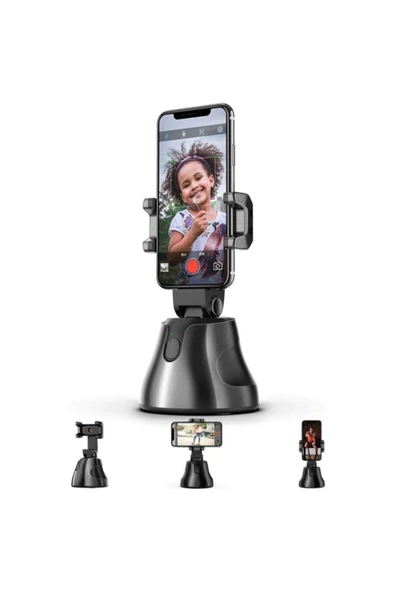 Coverzone Otomatik Akıllı Çekim Selfie 360 Rotasyon Otomatik Akıllı Takip Vlog Kamera Telefon Tutucu ürün görseli 1