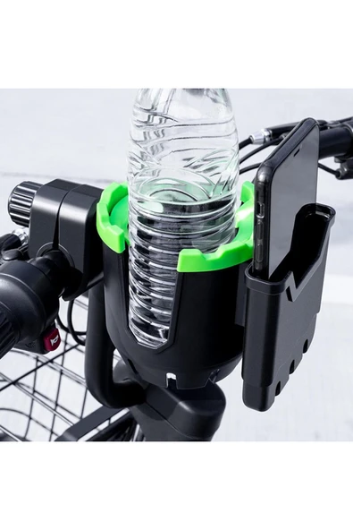 Coverzone Bisiklet Motosiklet ve Scooter için Gidon Uyumlu Bardak ve Telefon Tutucu Universal Model HT-506 ürün görseli 1