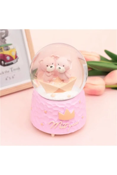 Coverzone Rgb Işıklı Müzikli Mini Boy Kar Küresi No-7 ürün görseli 1