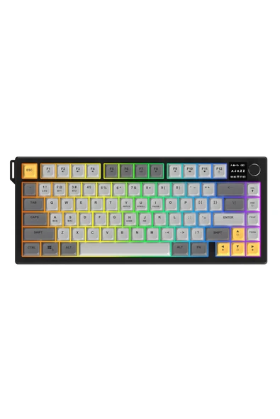 Coverzone AJAZZ AF82 75% Membran Gaming Klavye 3 Mod RGB 4000mAh Su Geçirmez Bluetooth 2.4G ürün görseli 1