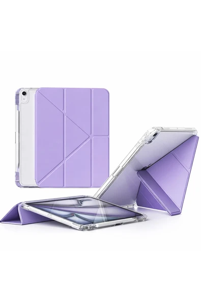 Coverzone iPad Pro 13 inç İle Uyumlu Kalemlikli Ayrılabilen Stand Olabilen Tablet Kılıfı Cp-2 Lila ürün görseli 1