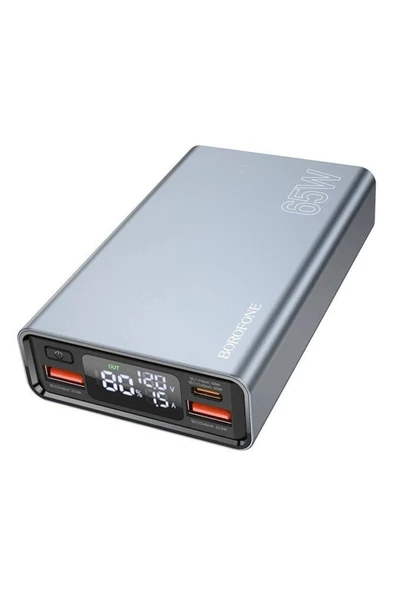 Borofone 15000mAh 65W USB-C Input ve Output Digital Ekranlı Powerbank iPhone ile Uyumlu Şarj Gösterli BJ40 ürün görseli 1
